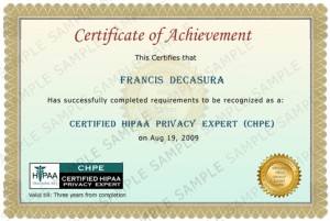 HIPAA Privacy Training Certificate