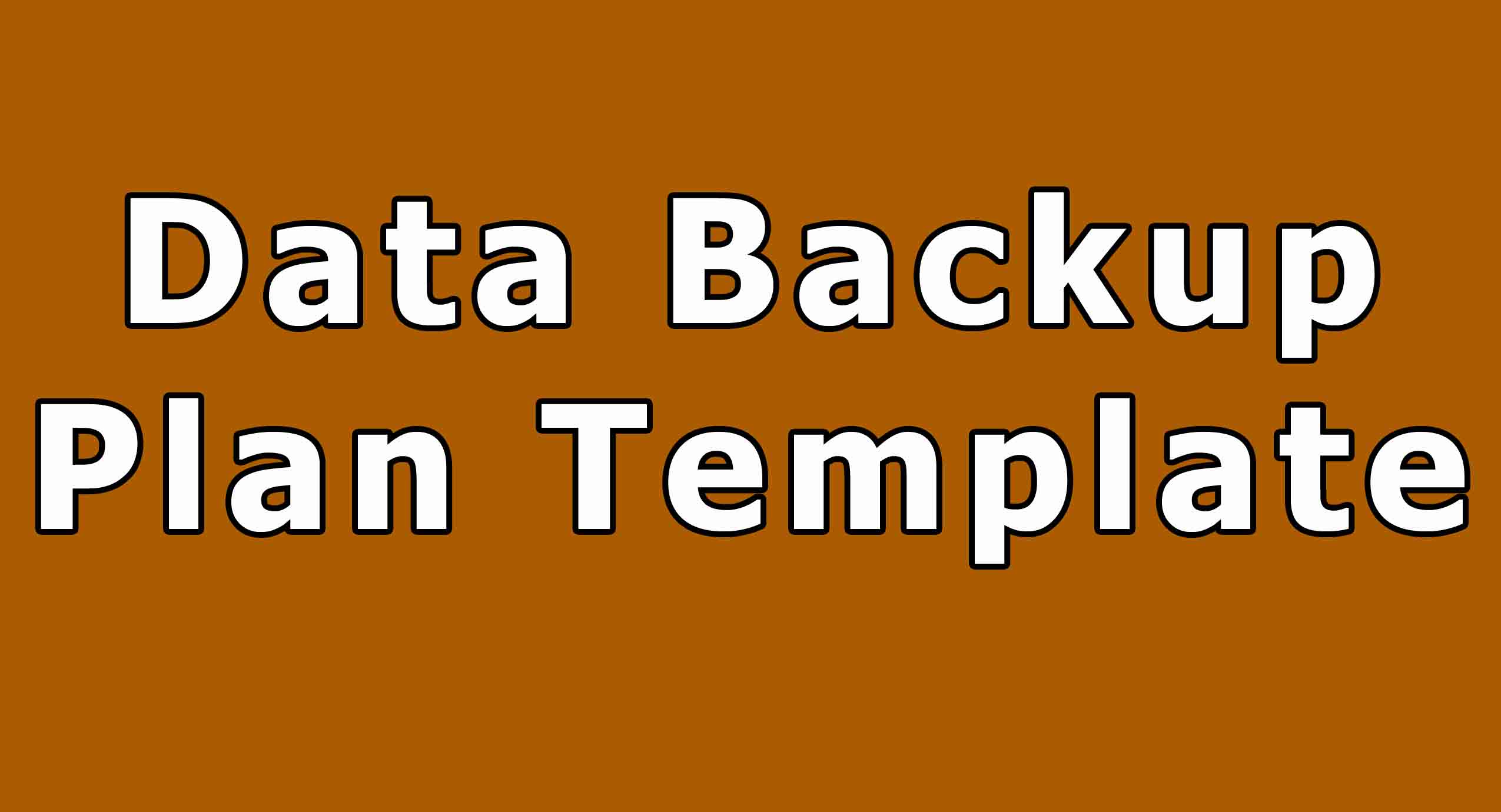 Data Backup Plan Template