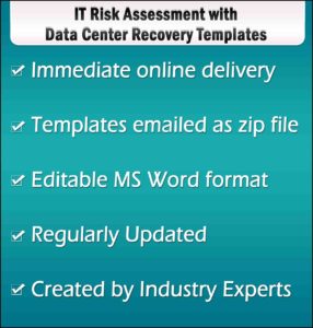 IT Risk Assessment with Data Center Recovery Templates