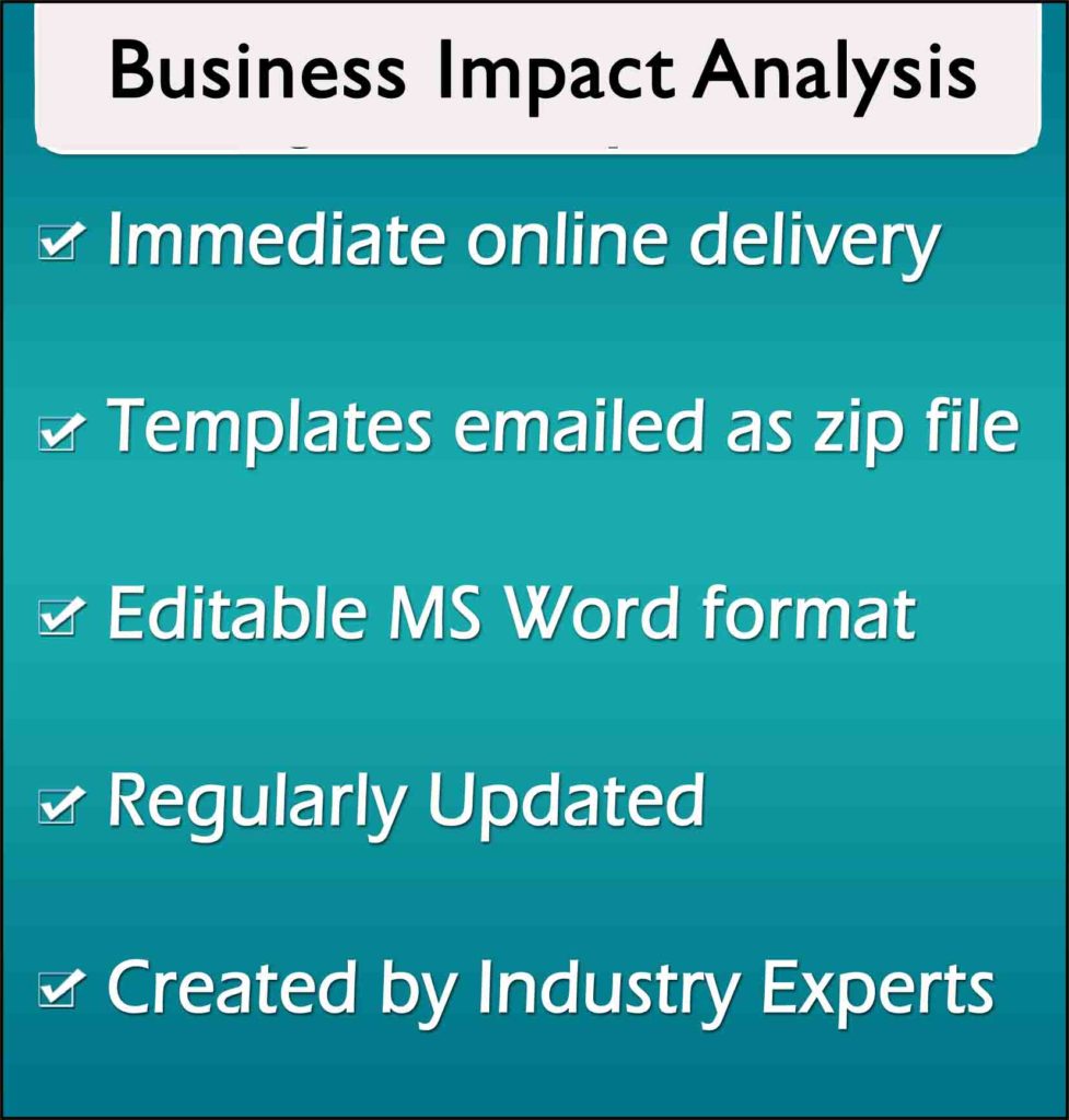 Business Impact Analysis Templates