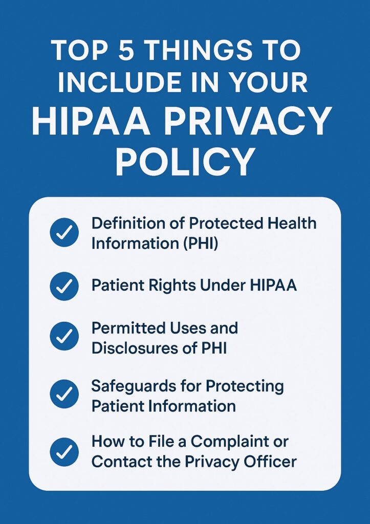 Top 5 Things to Include in Your HIPAA Privacy Policy