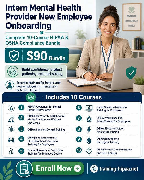 Intern Mental Health Provider New Employee Onboarding